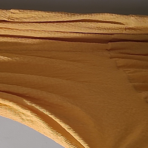 Womens Large Elegant Yellow Ruffle Tiered Long Maxi Dress Deep V-neck Backless - Picture 8 of 13